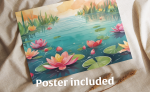 Poster included with Lotus Pond 500 Piece Puzzle