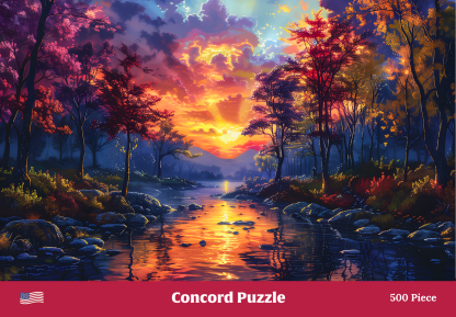 Cover of Sunrise Stream 500 Piece Puzzle product