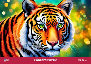 Product cover for Tiger Face 500 Piece Puzzle