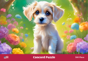 Product cover for Flower Dog 500 Piece Puzzle