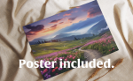 Poster that comes with Misty Mountain Flowers 500 Piece Puzzle