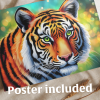 Poster included with Tiger Face 500 Piece Puzzle